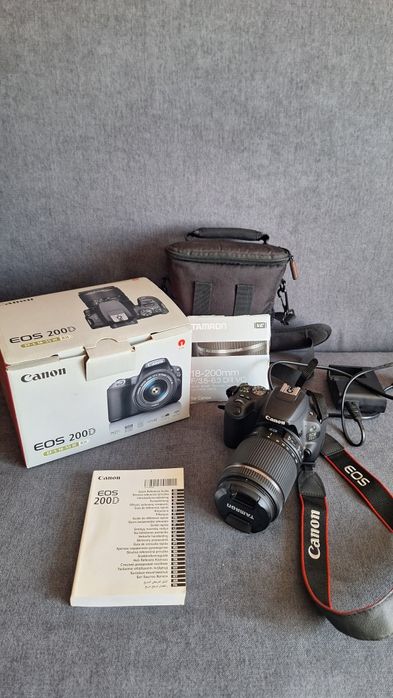 Canon EOS 200D lustrzanka, stan bdb