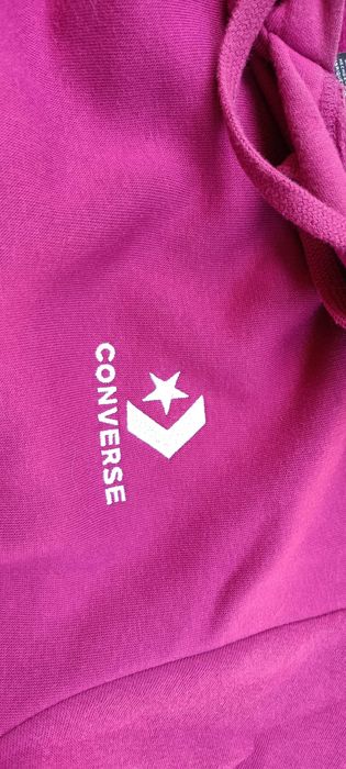 CONVERSE Bluza z kapturem męska XS Fioletowa