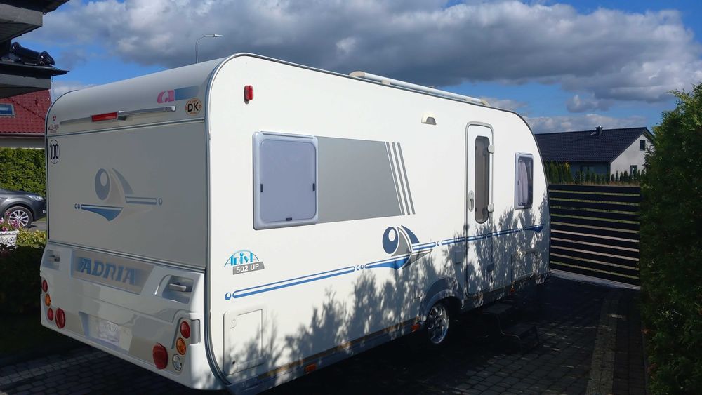 Hobby , Adria Adiva 502 UP , plus Namiot , Zasilanie z akumulatora 12V