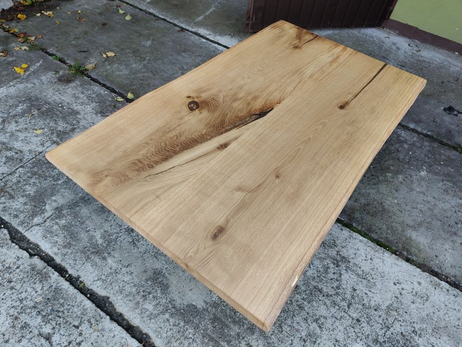 Blat dębowy 140x76 Live edge na stół biurko ławę