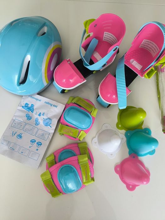 Patins Ajustáveis Criança ItsImagical (Imaginarium) + Capacete + Proteções | Tam. 25-29
