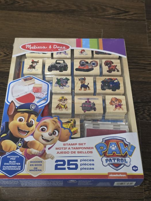 Psi patrol, zestaw drewnianychi pieczątek (PAW Patrol), 25 elementó