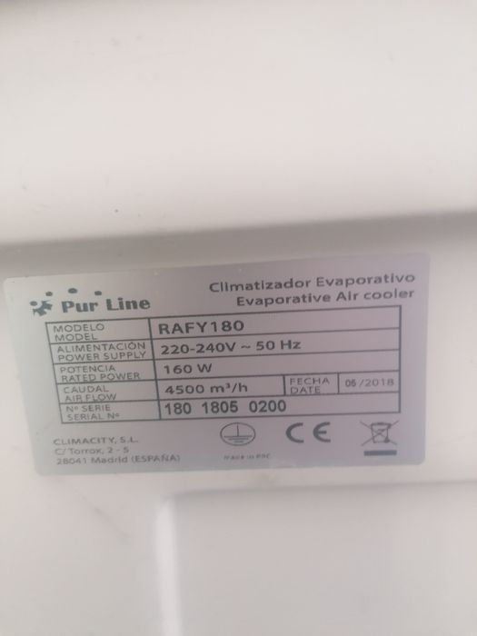 Climatizador PurLine RAFY180