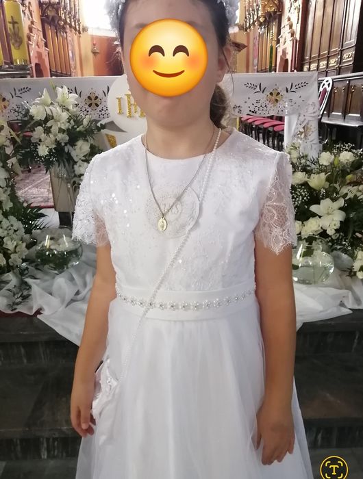 Sukienka komunijna 146 cały zestaw