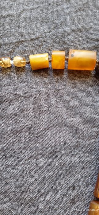 Naszyjnik z naturalnych bursztynów