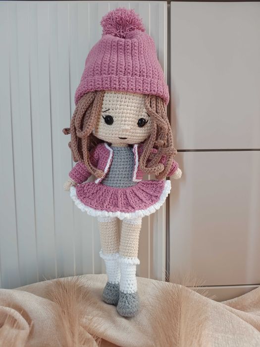 Lalka Szydełkowa 40 cm – Personalizowana prezent pamiątka