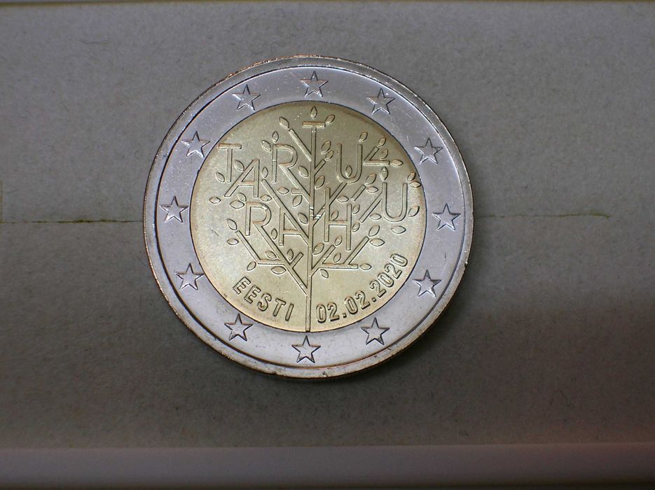 Estónia / Moeda 2 euros - 2020 / Tratado Tartu