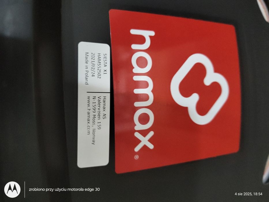 Wysyłka  fotelik rowerowy hamax   siesta