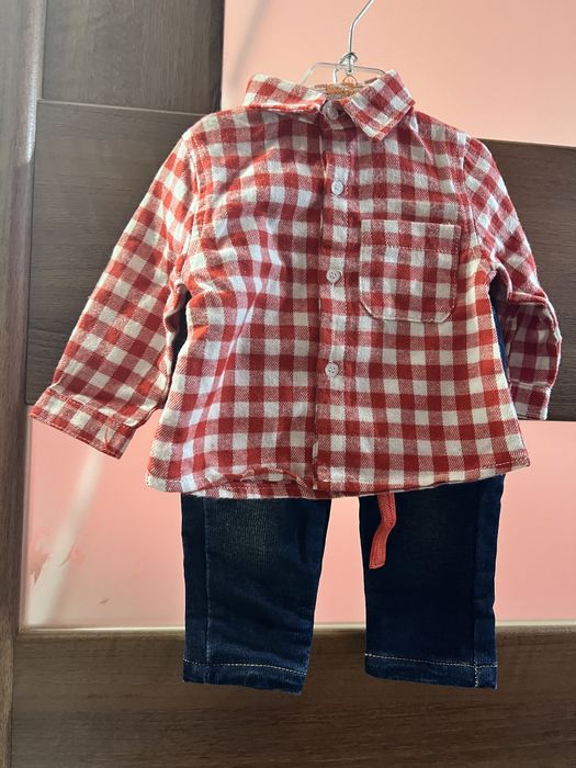 Джинсы стретч і сорочка фланелева