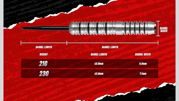 Lotki do darta 23 gr. Wolframowe - profesjonalne