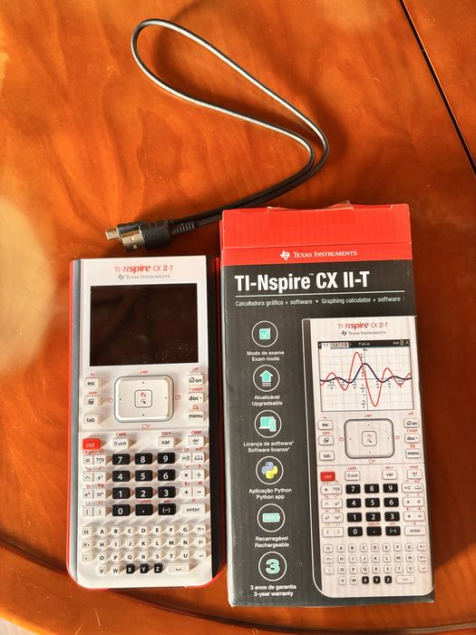Calculadora Gráfica TEXAS TI Nspire CX II-T, bolsa proteção, garantia