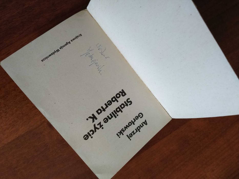 Stabilne życie Roberta K., Andrzej Gerłowski, książka, kryminał PRL