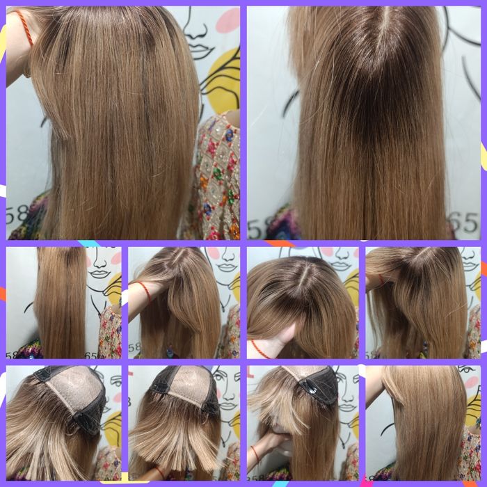 Натуральна накладка полуперука 50 см густа слов'янська