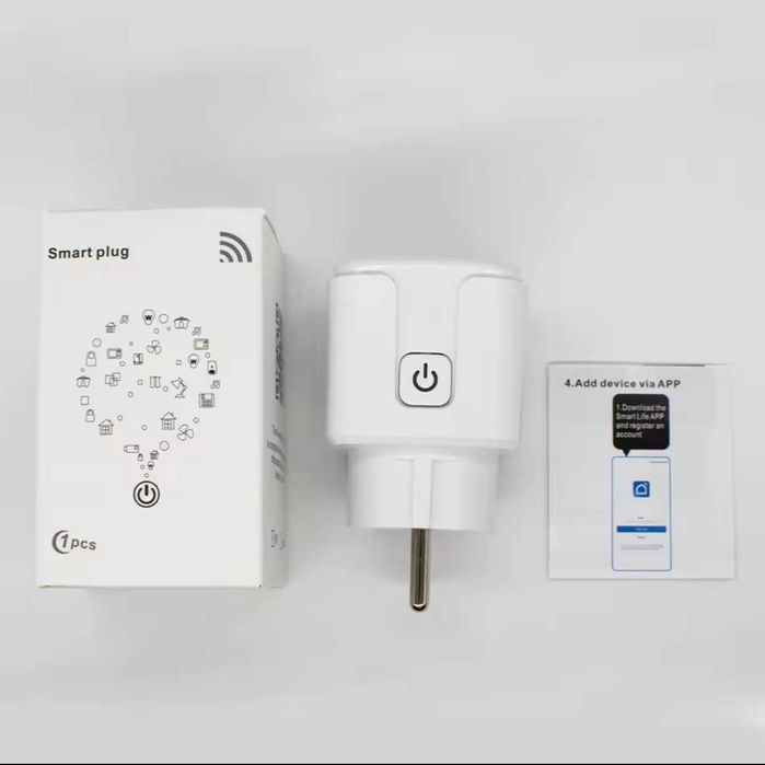 НОВАЯ Умная Wi-Fi Розетка Tuya Smart Life с мониторингом мощности 20А