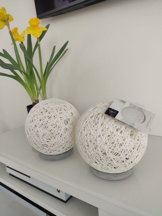 Lampa cotton ball cementowa