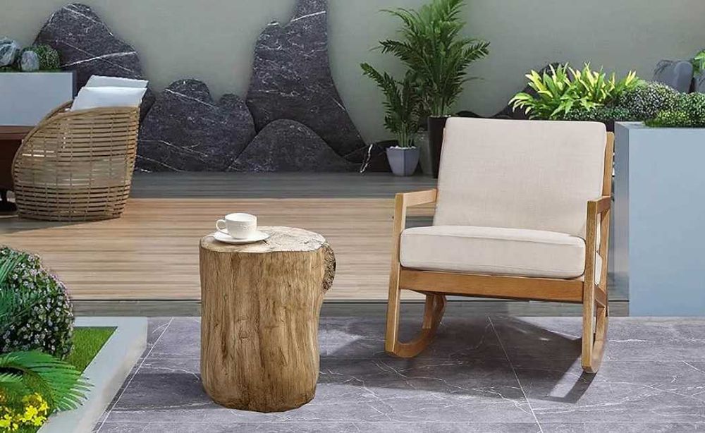 Banco ou mesa de apoio cabeceira tronco de madeira - NOVO ENVIO GRÁTIS