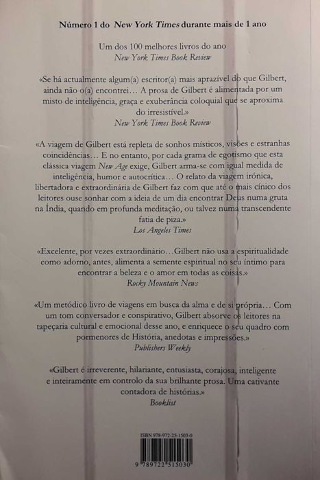 Livro - Comer, Orar, Amar - Elizabeth Gilbert