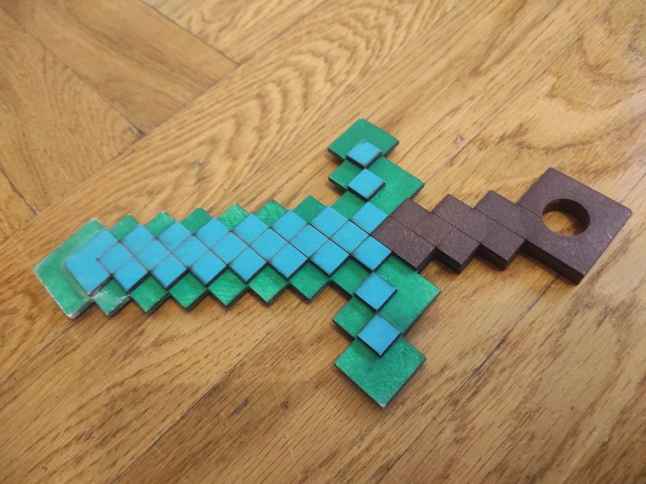 Miecz minecraft, eksponat, zabawka
