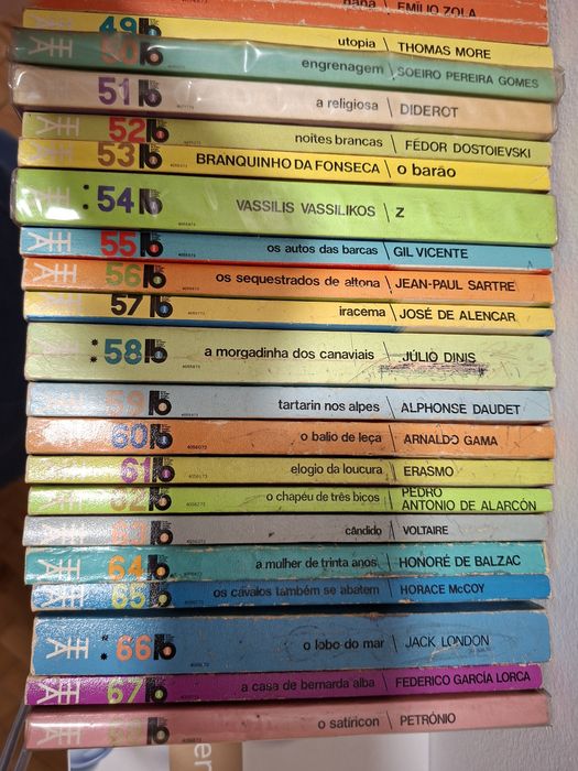 Livros de bolso Europa América do 1 ao 68