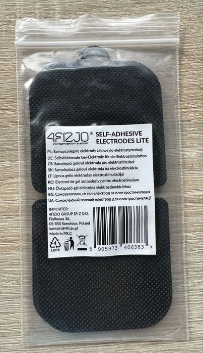 Elektrody żelowe 4FIZJO tens,ems12x6 cm magnetyczne – NOWE