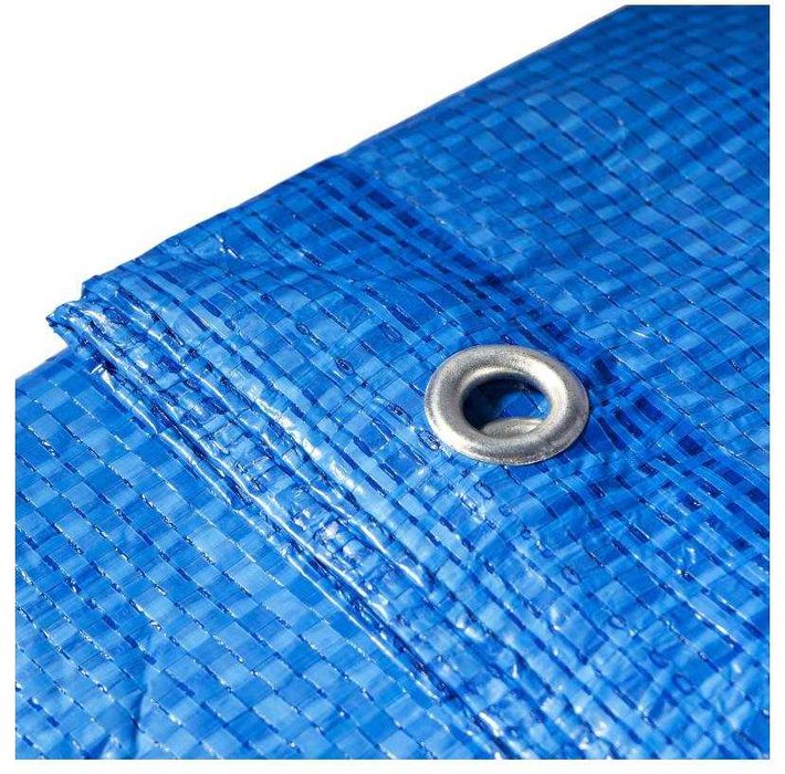 Plandeka 5x8m Gruba Płachta Mrozoodporna Wodoodporna Wzmacniana 50g/m2