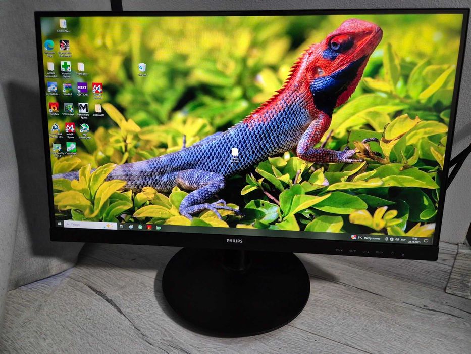 в ідеалі. свіжий 22" 75Hz монітор безрамковий Philips 221V8 HDMI VGA DVI