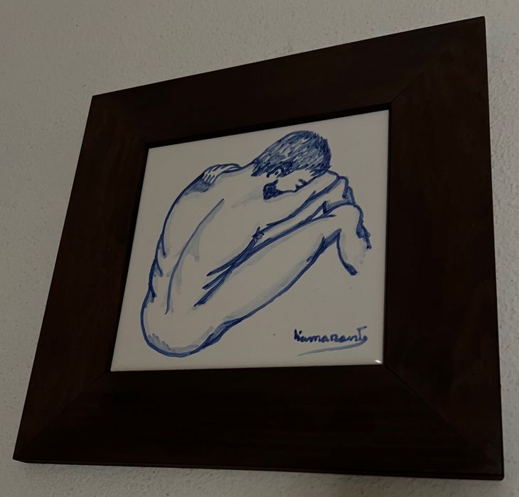 Quadro em azulejo pintados a mão