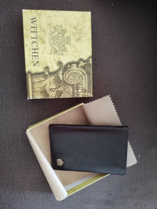 Elegancki portfel Wittchen, wizytownik, portfel skórzany, ciemny brąz