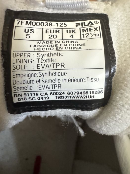 Buciki dzieciece Fila