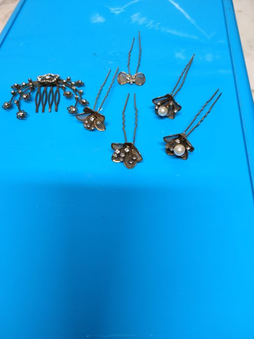 Adereços para cabelos dourado mate, novos vários modelos