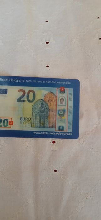 Cartão plástico  - nota de 20,00