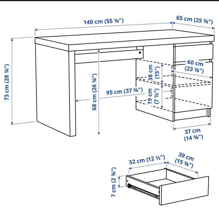 Vendo secretária Malm IKEA