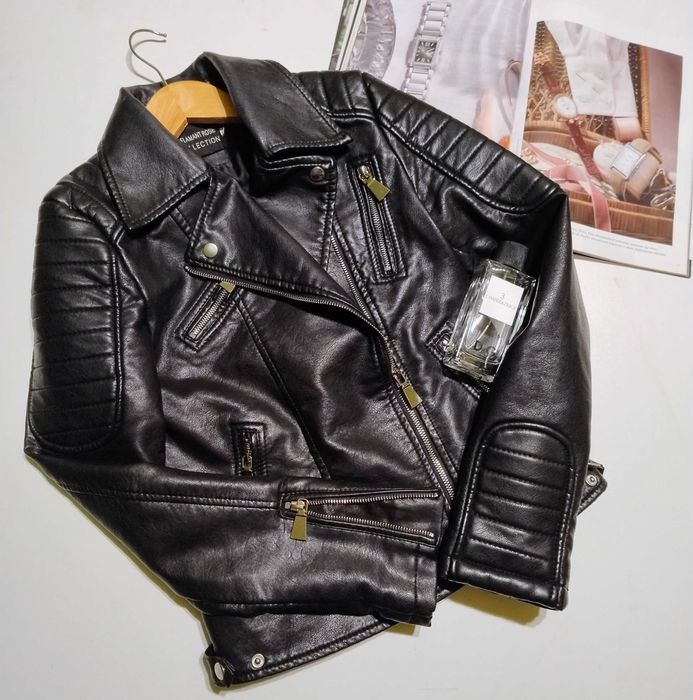 Стильная косуха / кожанная куртка на девочку 12-14  лет