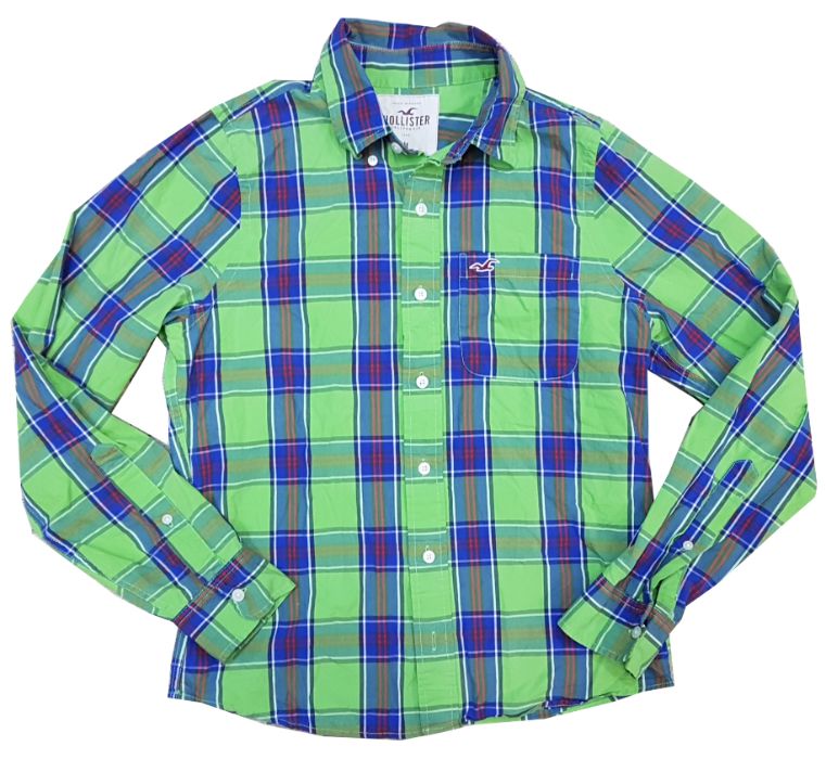 HOLLISTER Muscle Slim Fit M koszula w kratę j. NOWA kratkę taliowana