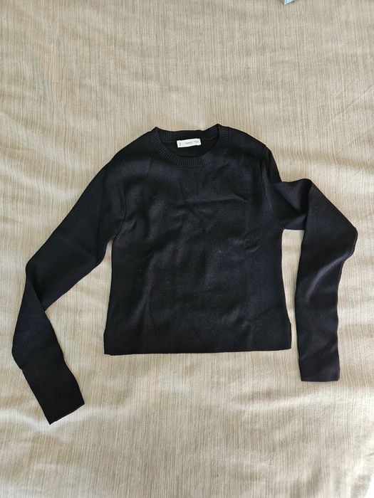 Camisola malha preta Mango como nova