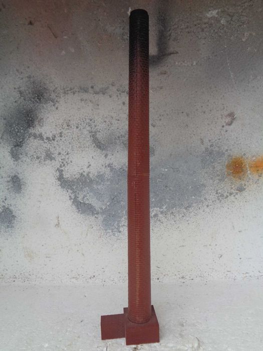 1:87 Chaminé alta de fábrica para maquete de comboio