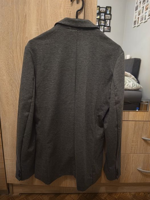 Męska szara marynarka slim fit Sinsay rozmiar S