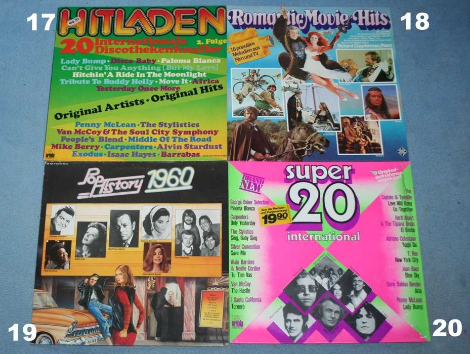 Płyty winylowe, składanki, Disco, Pop, Rock, Jazz, Country, Movie