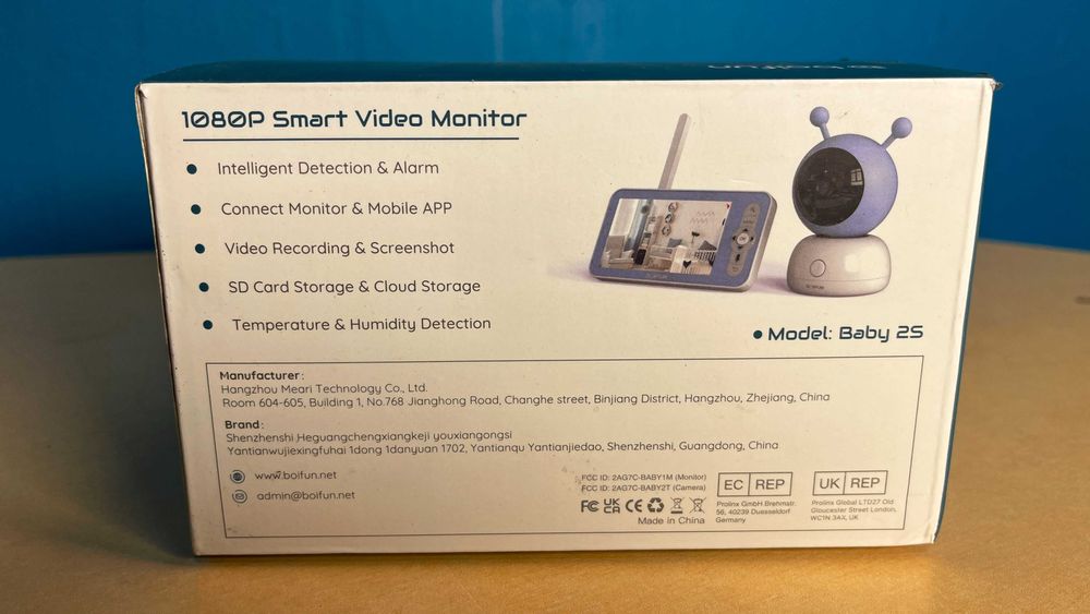 Elektroniczna niania z kamerą i uchwytem, 3,5 cala, 720p, Danolt spm6