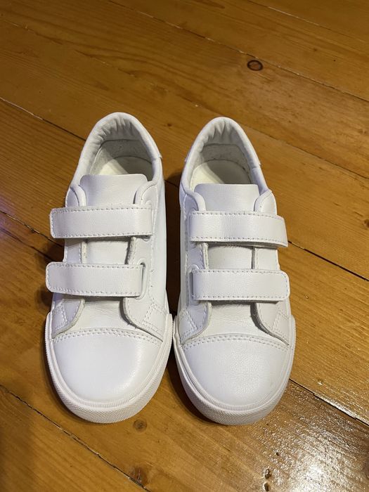 Кеди для дівчинки або хлопчика з замінника білі