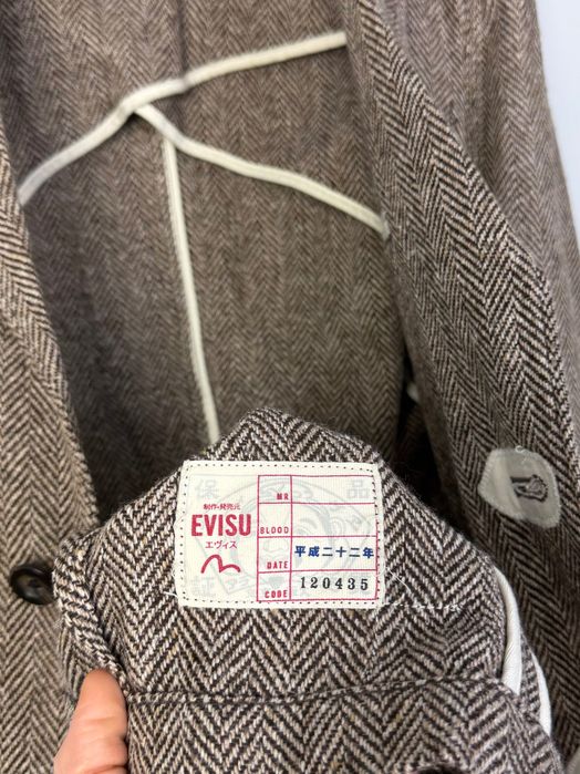 Rare Marynarka Evisu Wełniana Small Logo 80% Wełna 20% Nylon