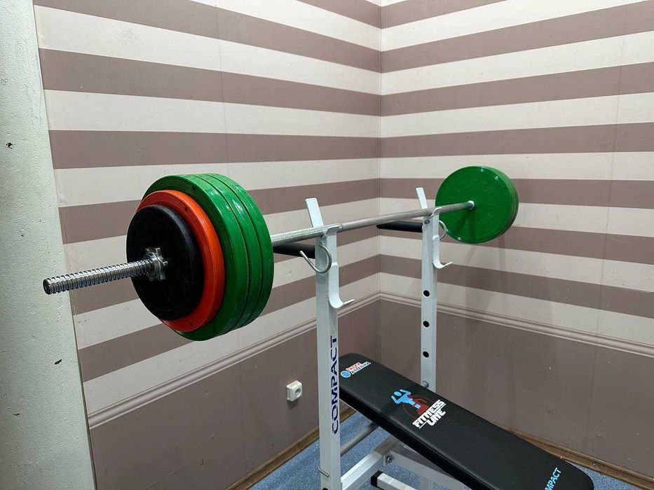 Штанга InterAtletika 85 кг S-85 з дисками. Стан нової