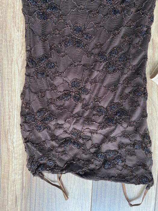 Sukienka wizytowa brązowa