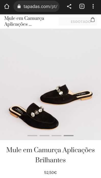 Mules em camurça TAPADAS