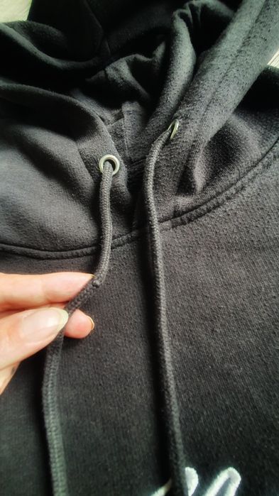 BoohooMAN bluza męska czarna z kapturem rozm:S