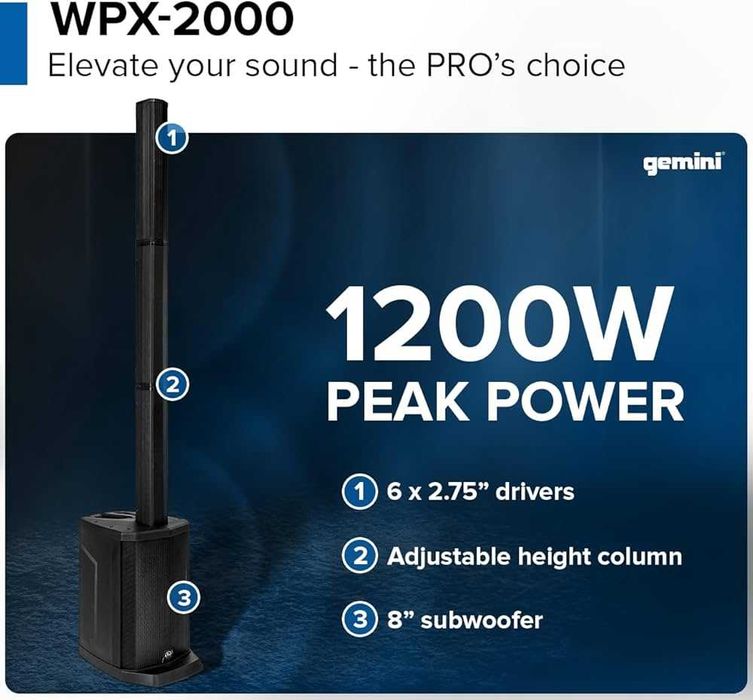 Sistema de som Gemini 2000W