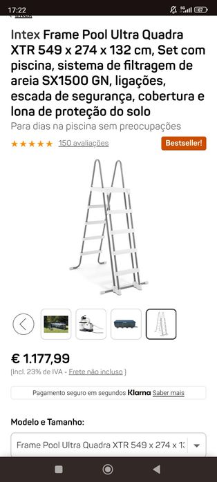 Piscina Intex 5.50x.2.74x1.32