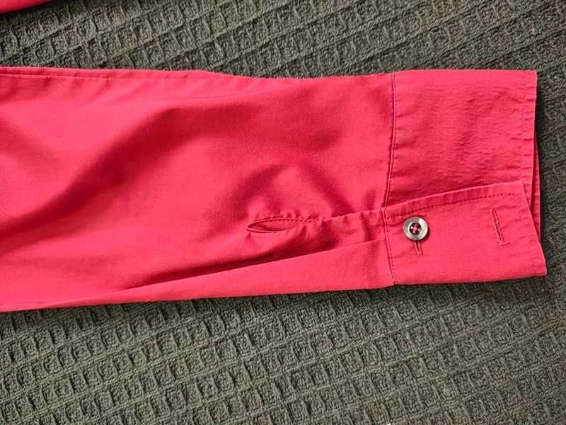 Klasyczna elegancka bluzka /koszula damska bordowa czerwona świąteczna