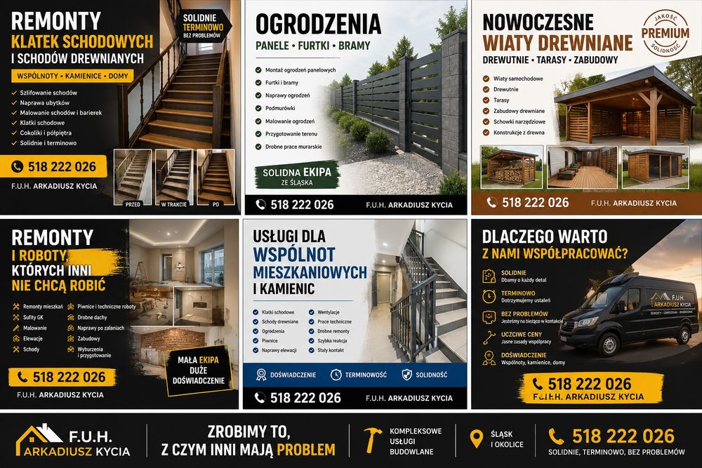 Przygotowanie terenu układanie kostki brukowej  Ogrodzenia panelowe betonowe