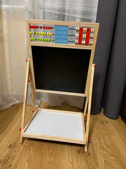 Drewniana Tablica Magnetyczna Kredowa Liczydło Potykacz